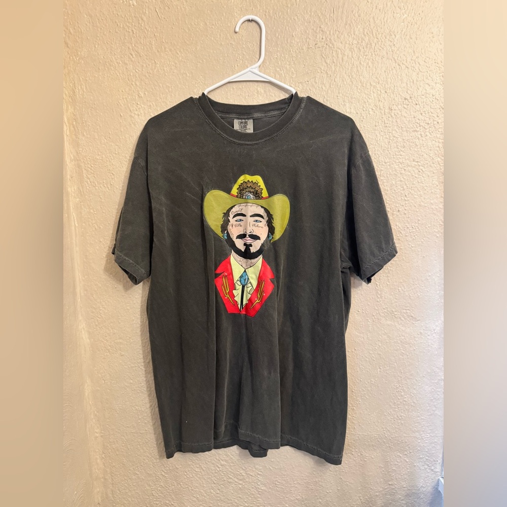 Comfort Colors Charcoal Tee with Cowboy Graphic
